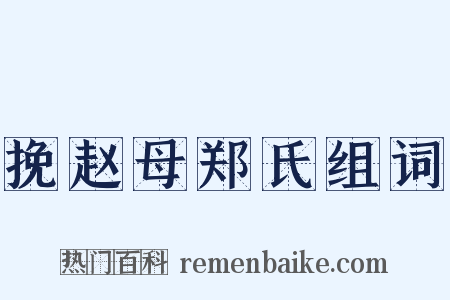 挽赵母郑氏组词是什么意思的图片